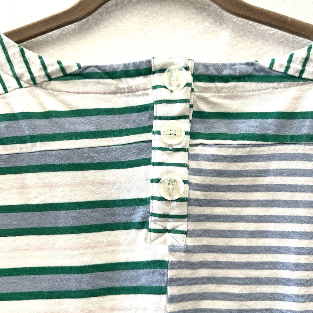 Maeve Anthropologie Tiffany Top XL Cropped Boxy Striped Colorblock Cotton - Picture 12 of 12